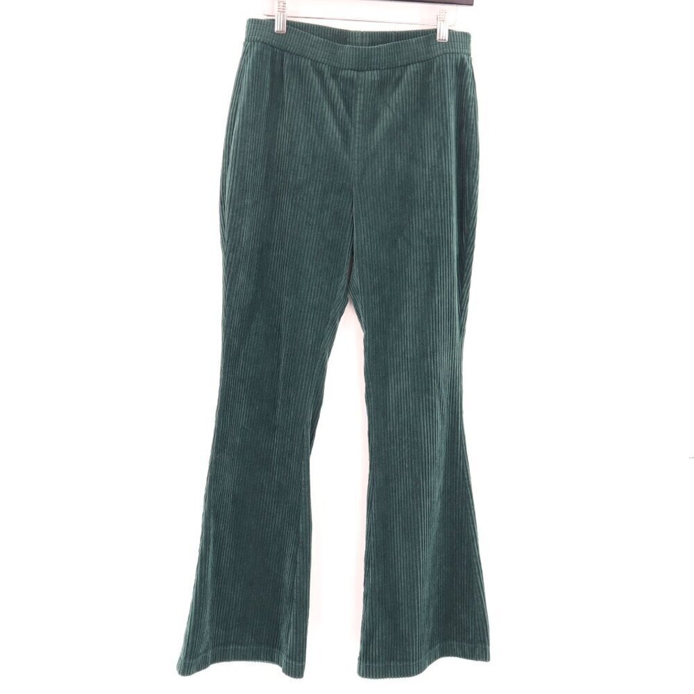 Bagatelle Green Corduroy Flare Pants Womens M Retro Hippie Boho 70's Bohemian